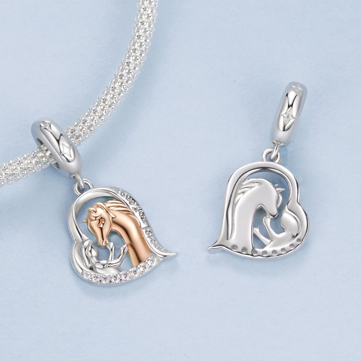 Pangama Jewelry Horse & Heart Forever Bond Dangle Charm