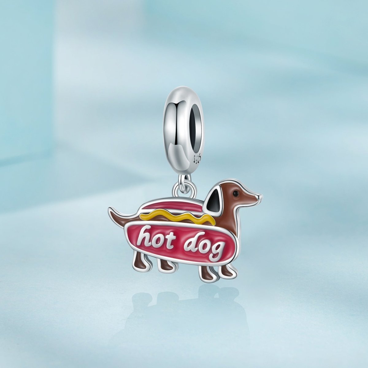 Pangama Jewelry Hot Dog Dachshund Dangle Charm