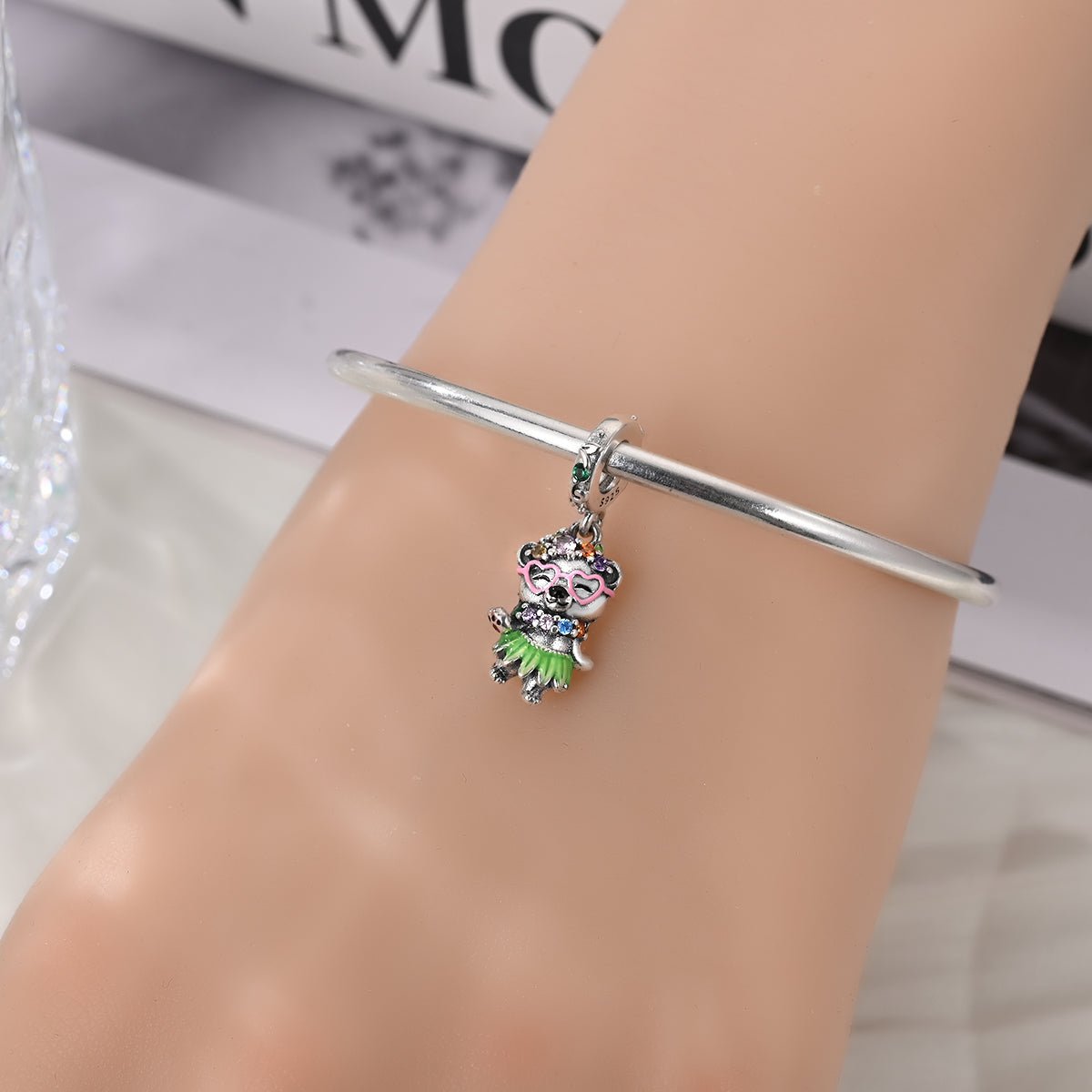 Pangama Jewelry Hula Dancing Bear Dangle Charm