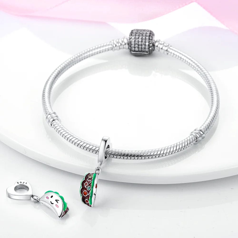 Pangama Jewelry I Love Taco Mexico Food Dangle Charm