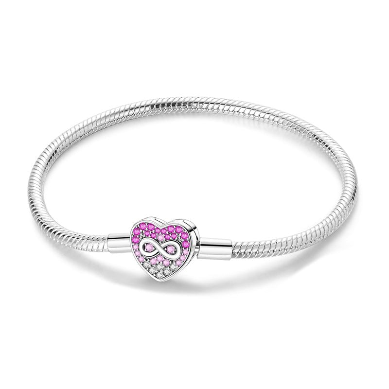 Pangama Jewelry Infinity Love Heart Charm Bracelet