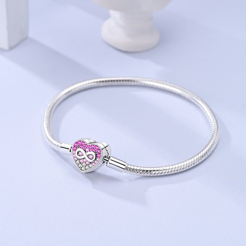 Pangama Jewelry Infinity Love Heart Charm Bracelet