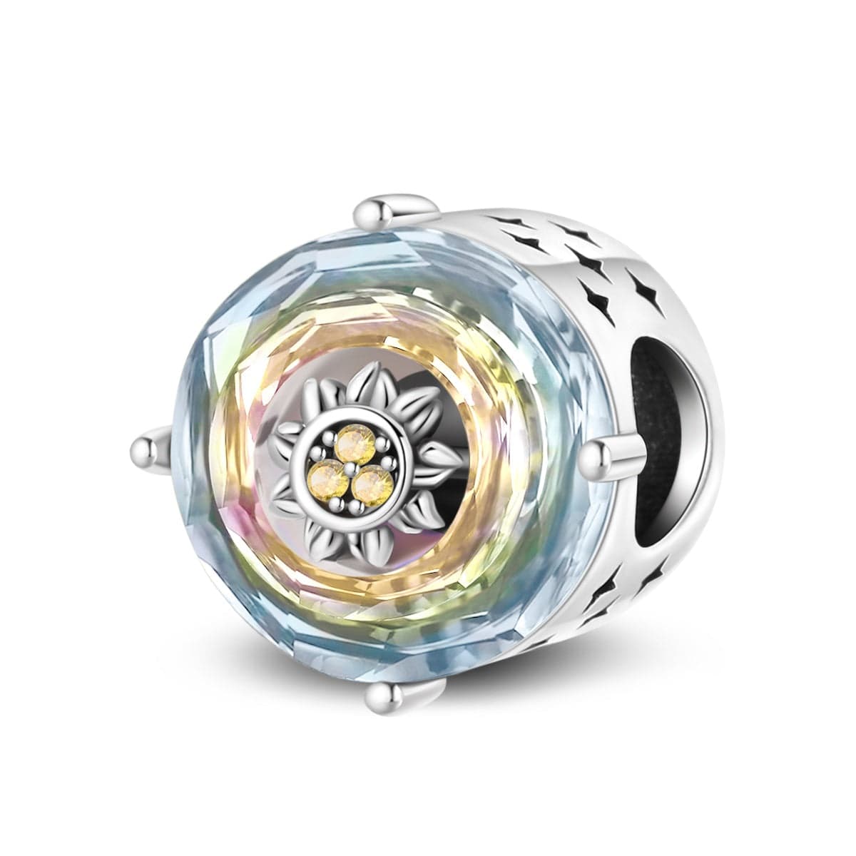 Pangama Jewelry Iridescent Sunflower Crystal Charm