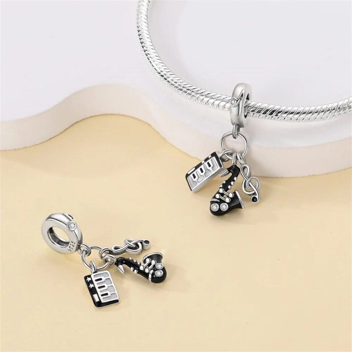 Pangama Jewelry Keyboard, Saxophone & Music Note Charm