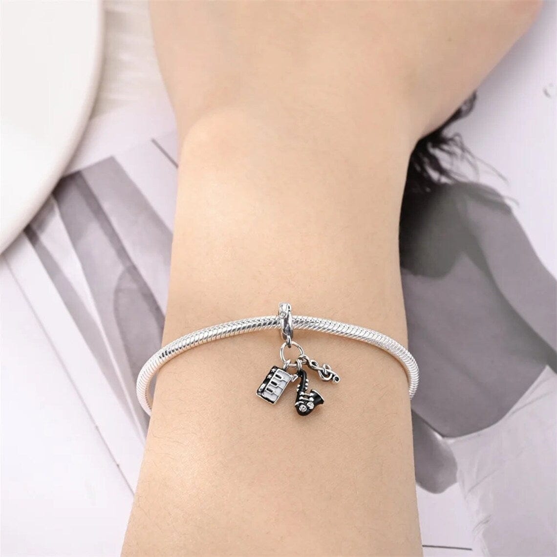 Pangama Jewelry Keyboard, Saxophone & Music Note Charm