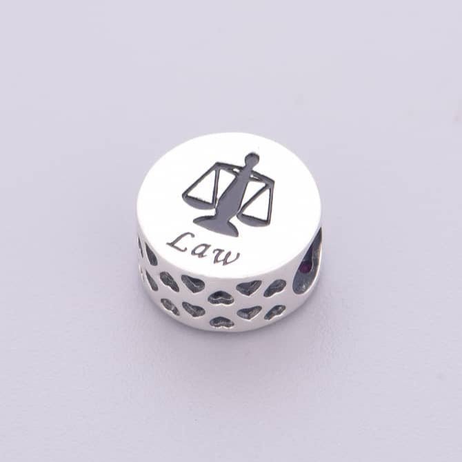 Pangama Jewelry Law Symbol with Red Crystal Charm