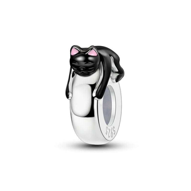 Pangama Jewelry Lazy Black Cat Charm