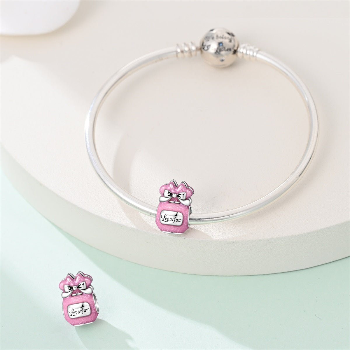 Pangama Jewelry Le Parfum Pink Perfume Bottle Charm