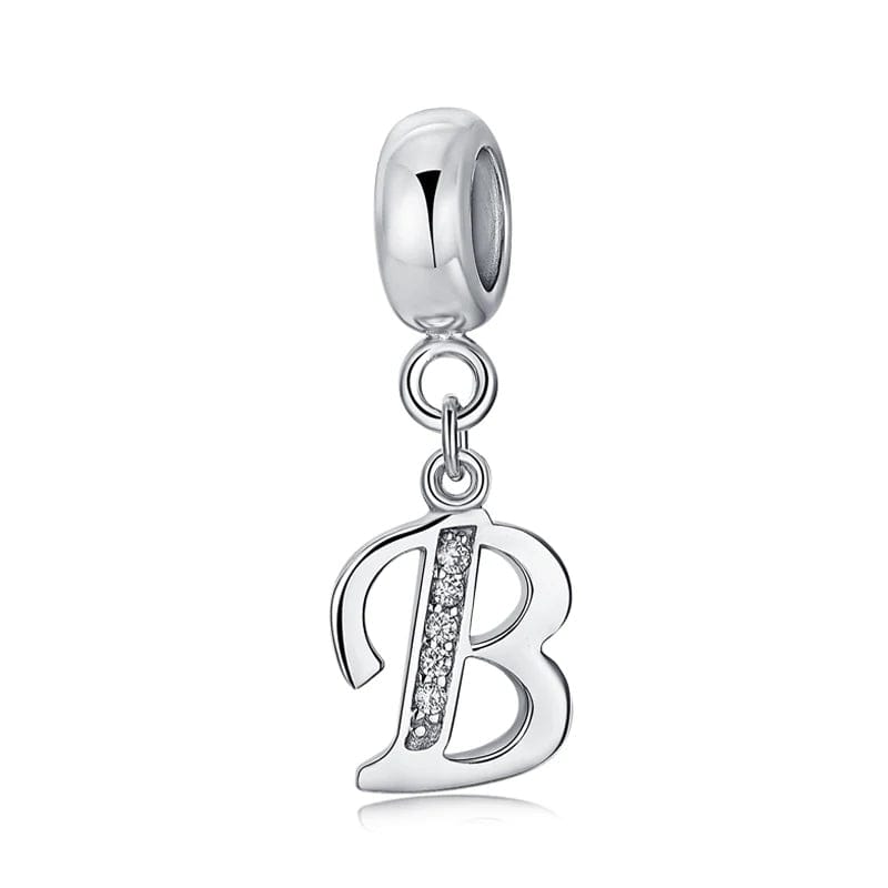 Pangama Jewelry Elegant Cursive Letter A~Z Alphabet Charm