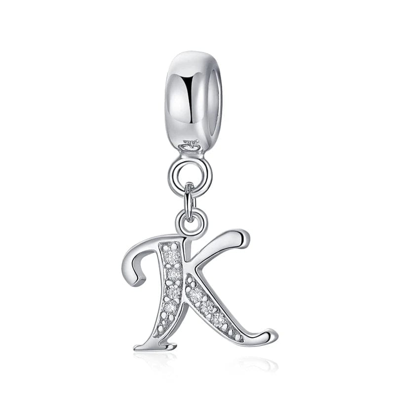 Pangama Jewelry Elegant Cursive Letter A~Z Alphabet Charm