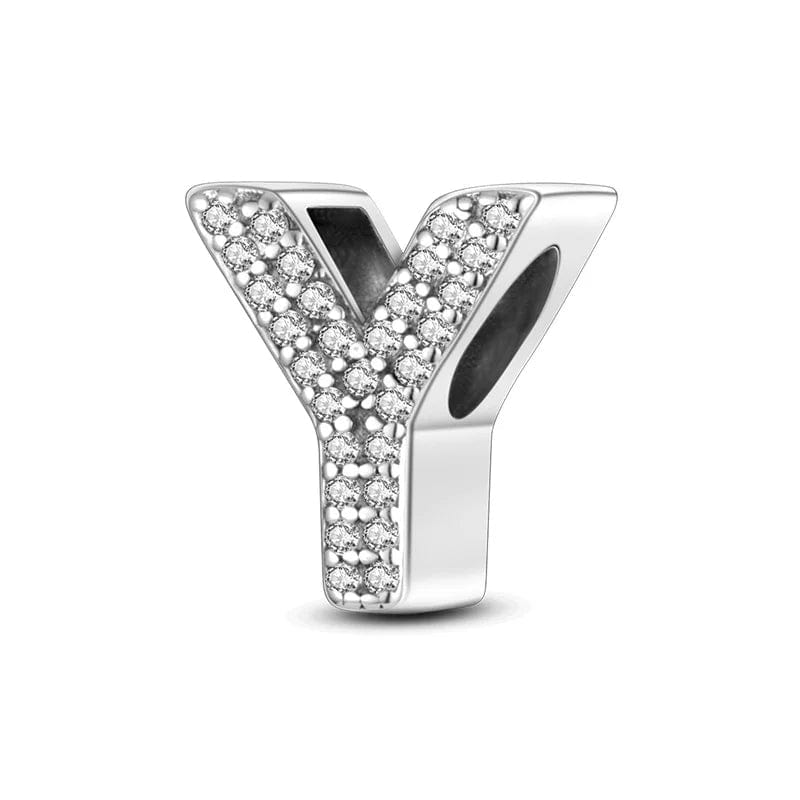 Pangama Jewelry Sparkling Letter A~Z Alphabet Charm
