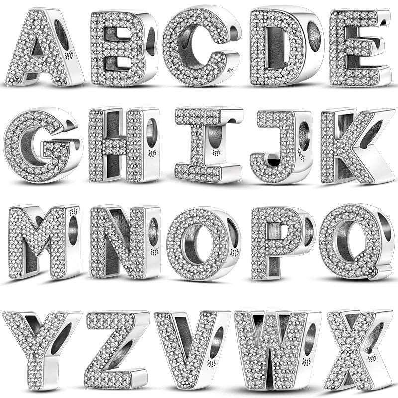Pangama Jewelry Sparkling Letter A~Z Alphabet Charm