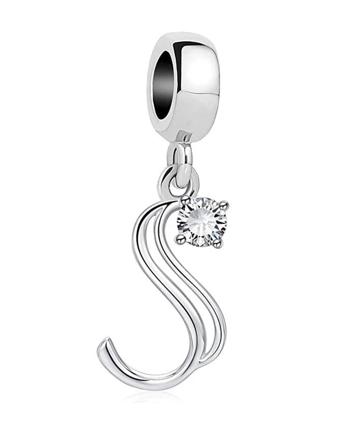 Pangama Jewelry Elegant Crystal Letter A~Z Alphabet Charm