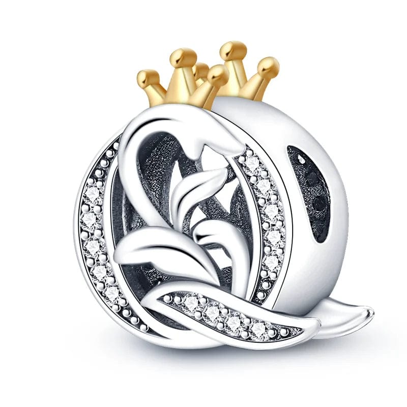 Pangama Jewelry Crowned Royal Letter A~Z Alphabet Charm