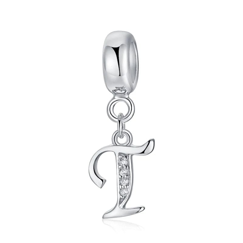 Pangama Jewelry Elegant Cursive Letter A~Z Alphabet Charm