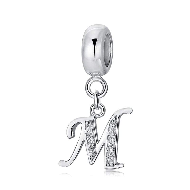 Pangama Jewelry Elegant Cursive Letter A~Z Alphabet Charm
