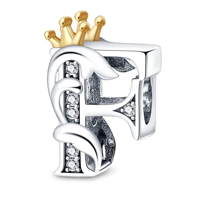 Pangama Jewelry Crowned Royal Letter A~Z Alphabet Charm