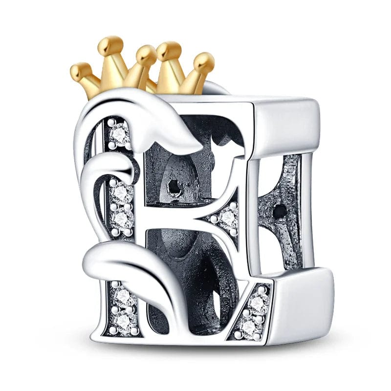 Pangama Jewelry Crowned Royal Letter A~Z Alphabet Charm