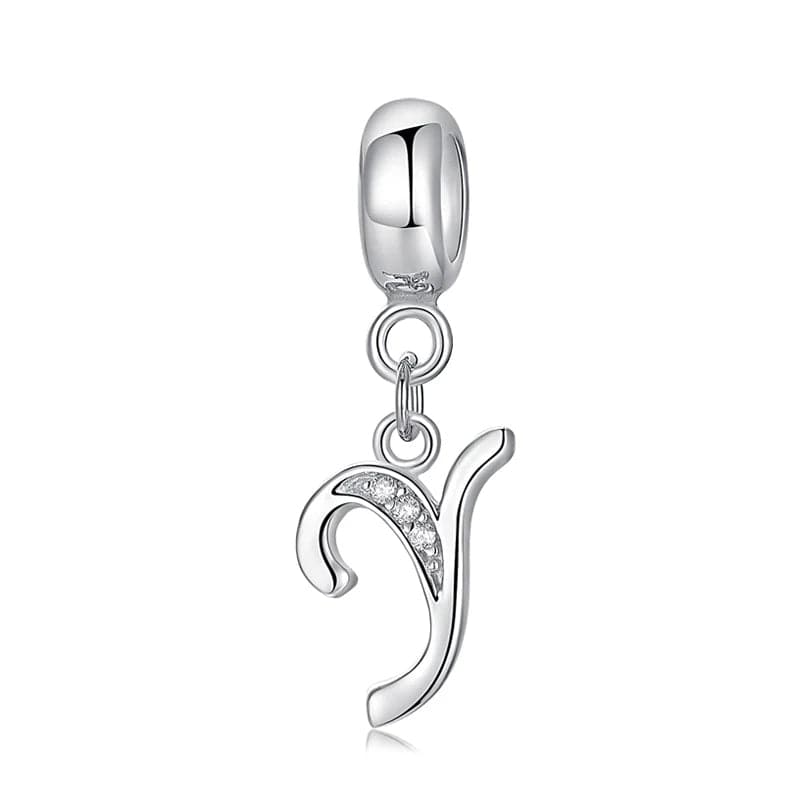 Pangama Jewelry Elegant Cursive Letter A~Z Alphabet Charm