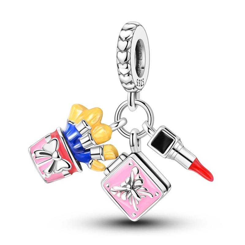 Pangama Jewelry Lipstick, Compact, & Makeup Brush Charm