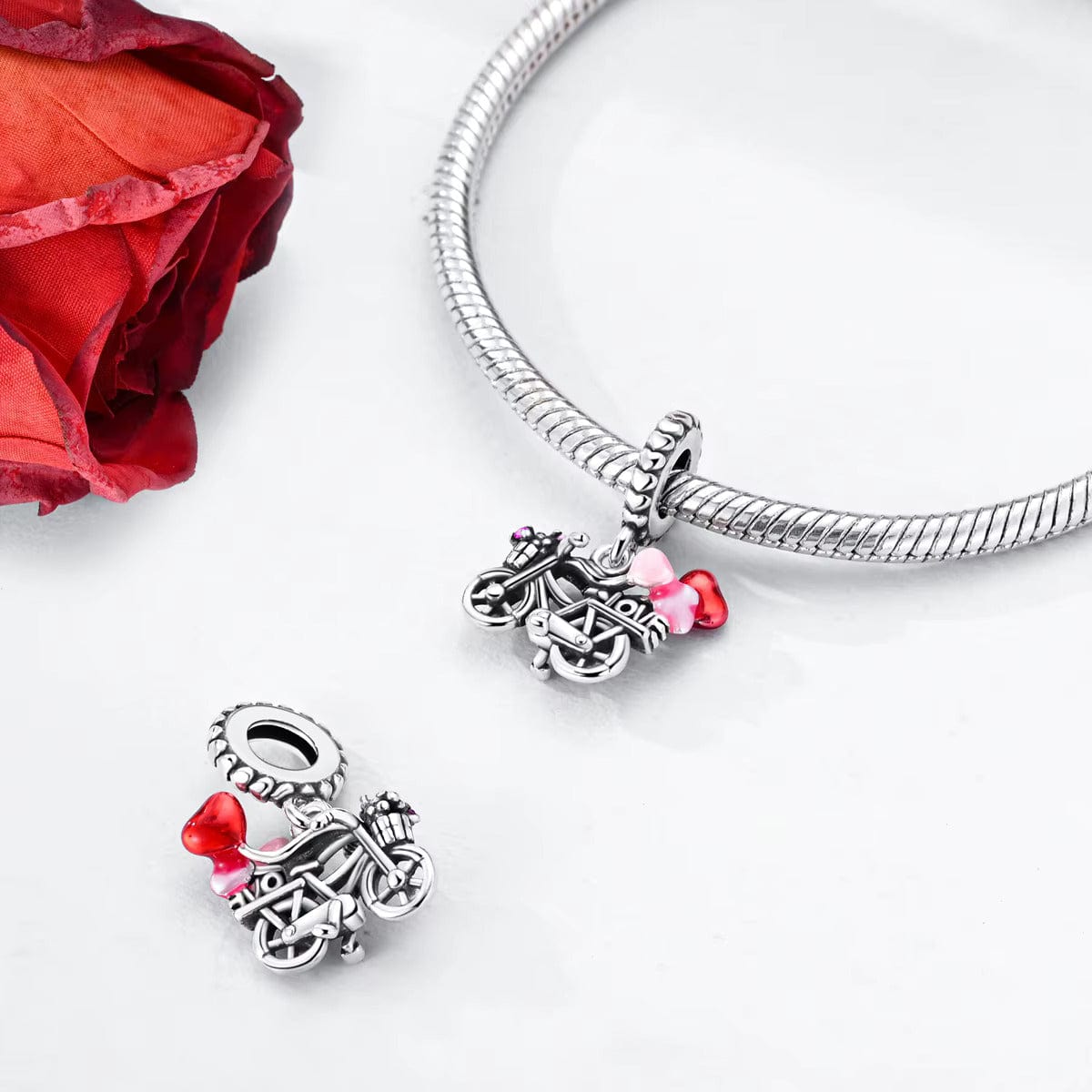 Pangama Jewelry Love Balloons on Bicycle Dangle Charm