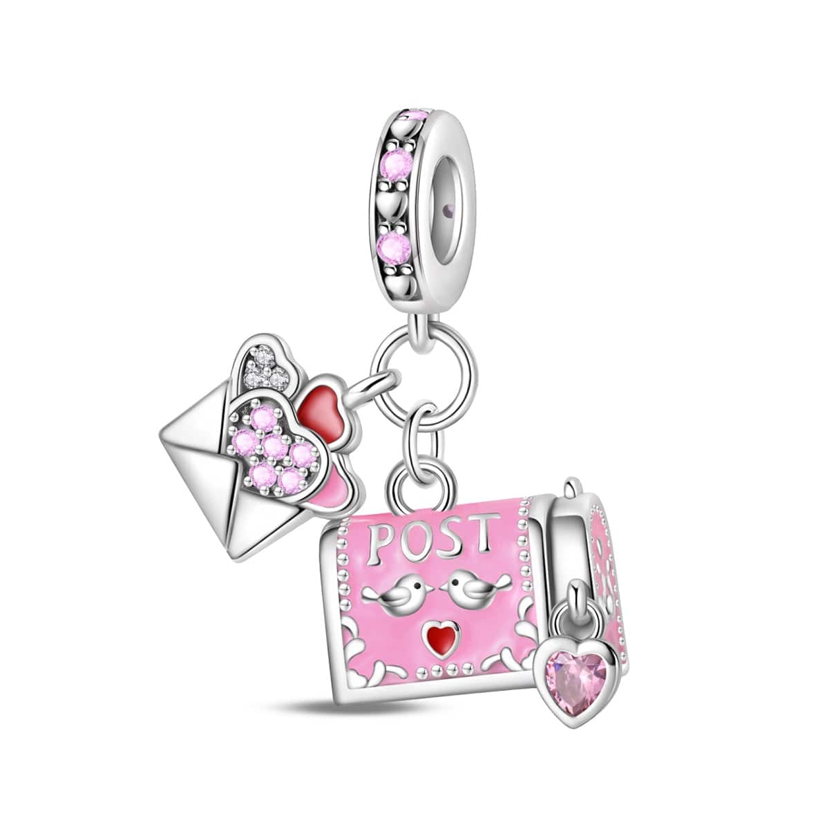 Pangama Jewelry Love Letter & Mailbox Dangle Charm