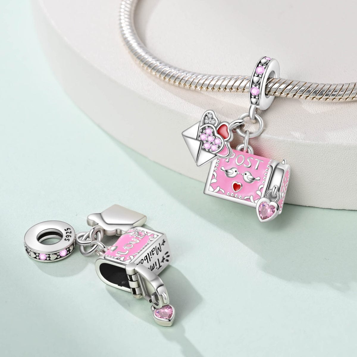 Pangama Jewelry Love Letter & Mailbox Dangle Charm