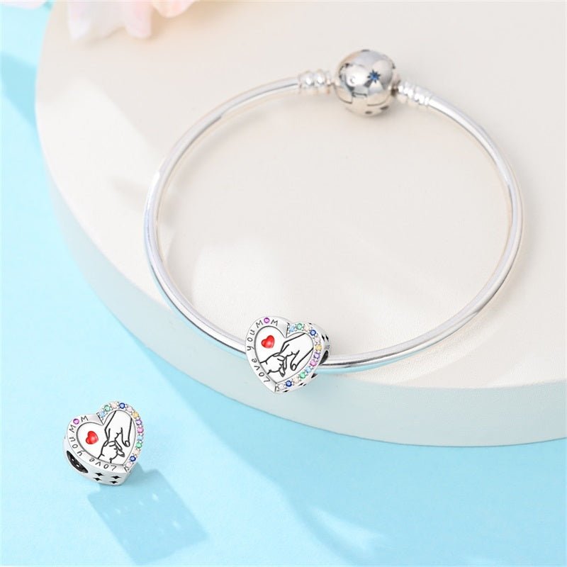 Pangama Jewelry Love You Mom Heart Charm