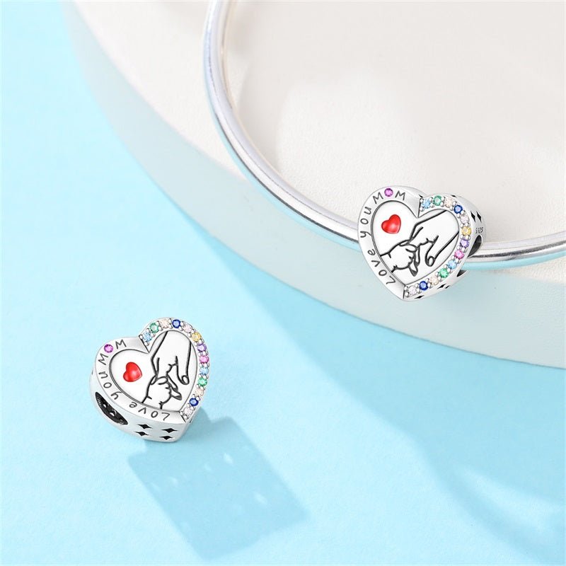Pangama Jewelry Love You Mom Heart Charm