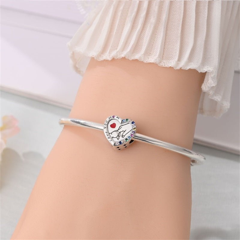 Pangama Jewelry Love You Mom Heart Charm