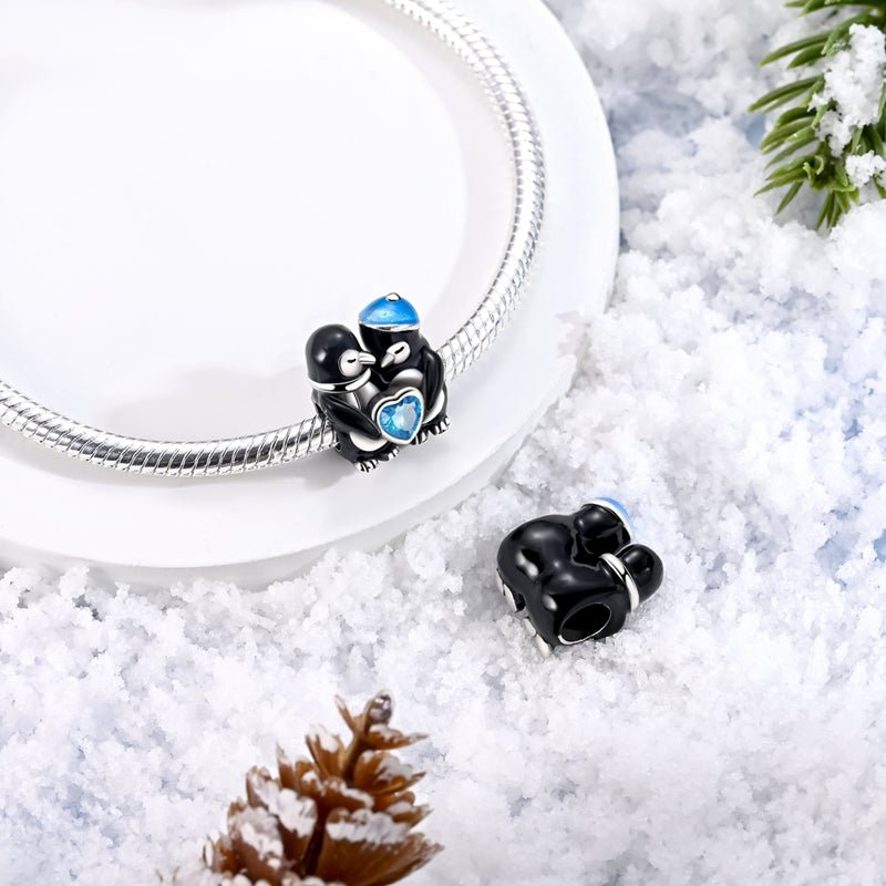 Pangama Jewelry Loving Penguins with Blue Heart Charm