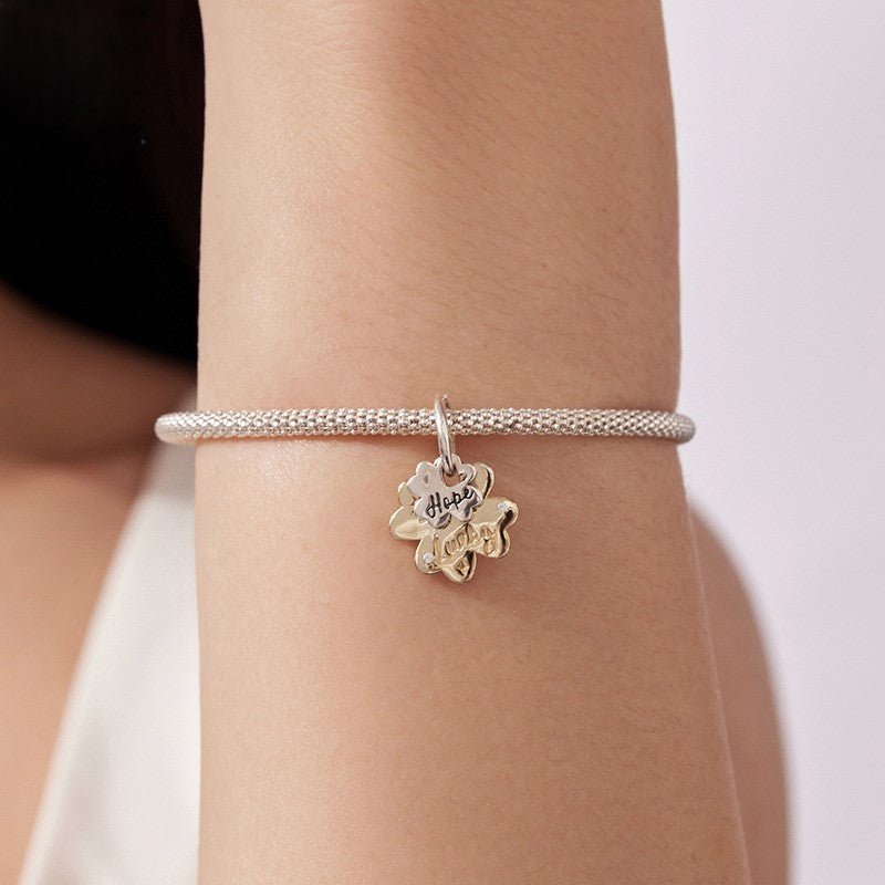 Pangama Jewelry Lucky & Hope Clover Dangle Charm