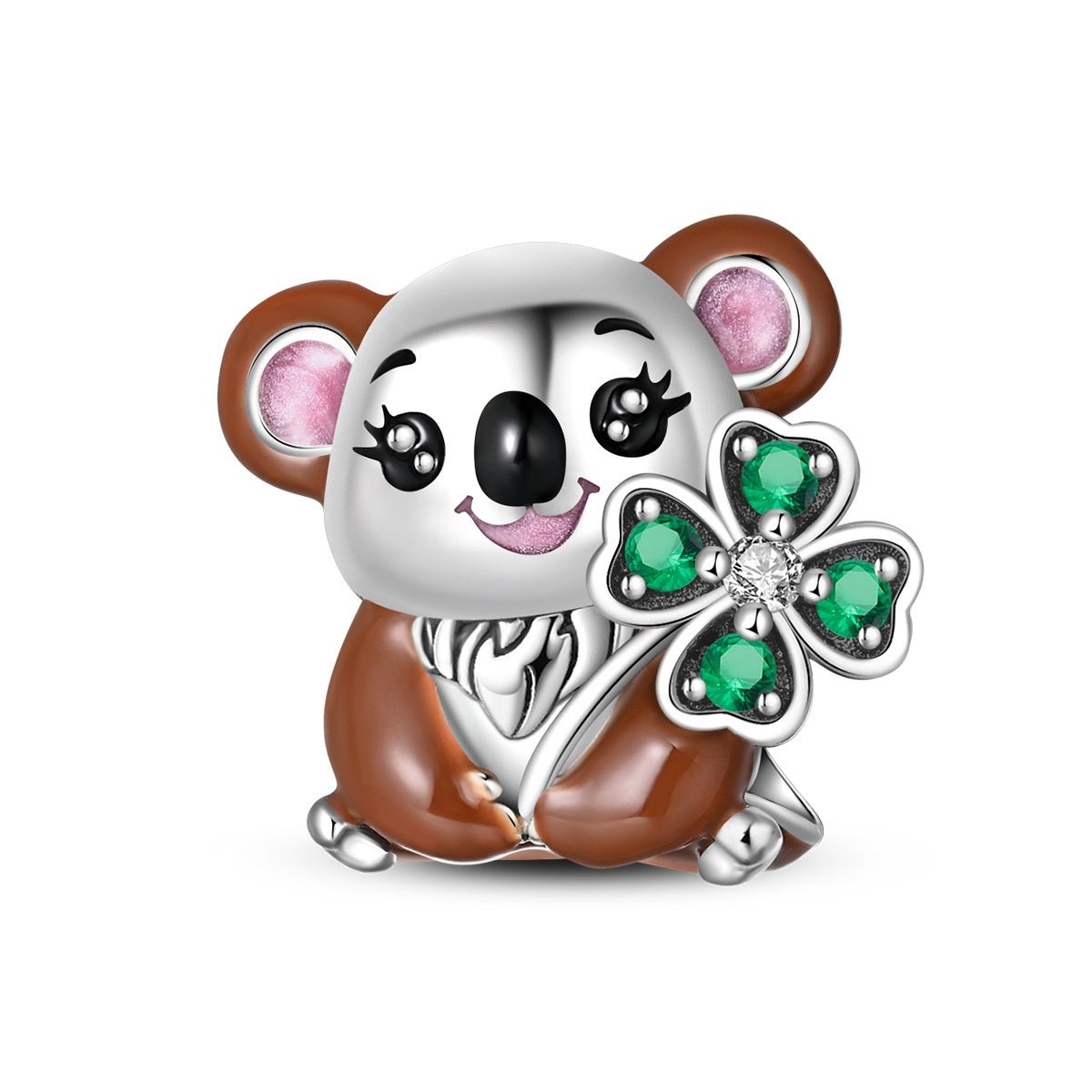 Pangama Jewelry Lucky Koala with Shamrock Charm