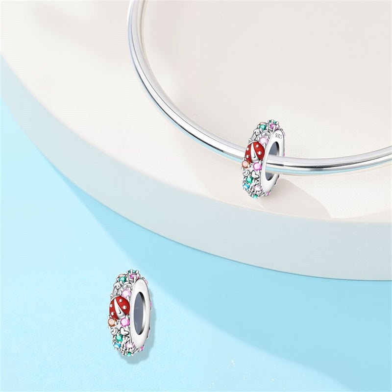Pangama Jewelry Lucky Ladybug & Rainbow Garden Spacer Charm