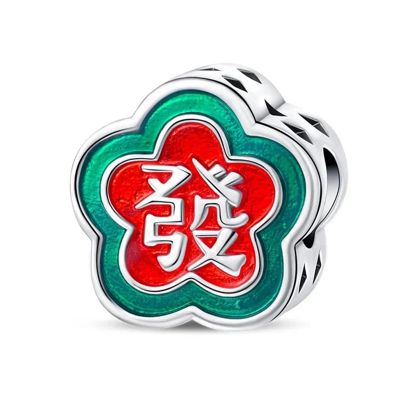 Pangama Jewelry Lucky Mahjong Flower Charm