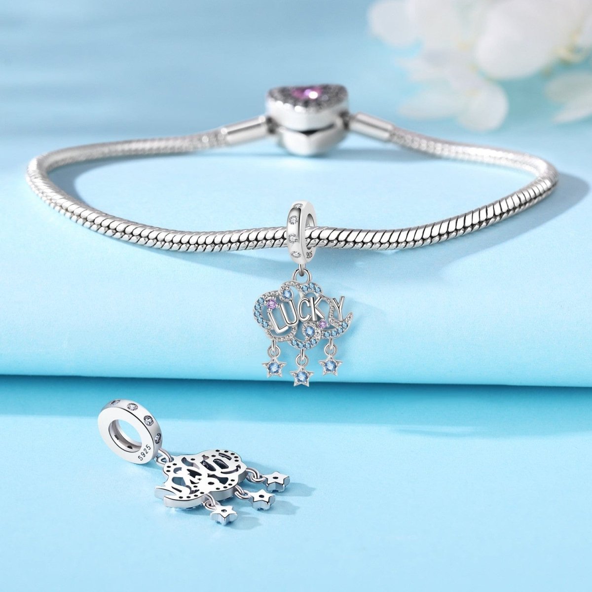 Pangama Jewelry Lucky Stars Cloud Dangle Charm