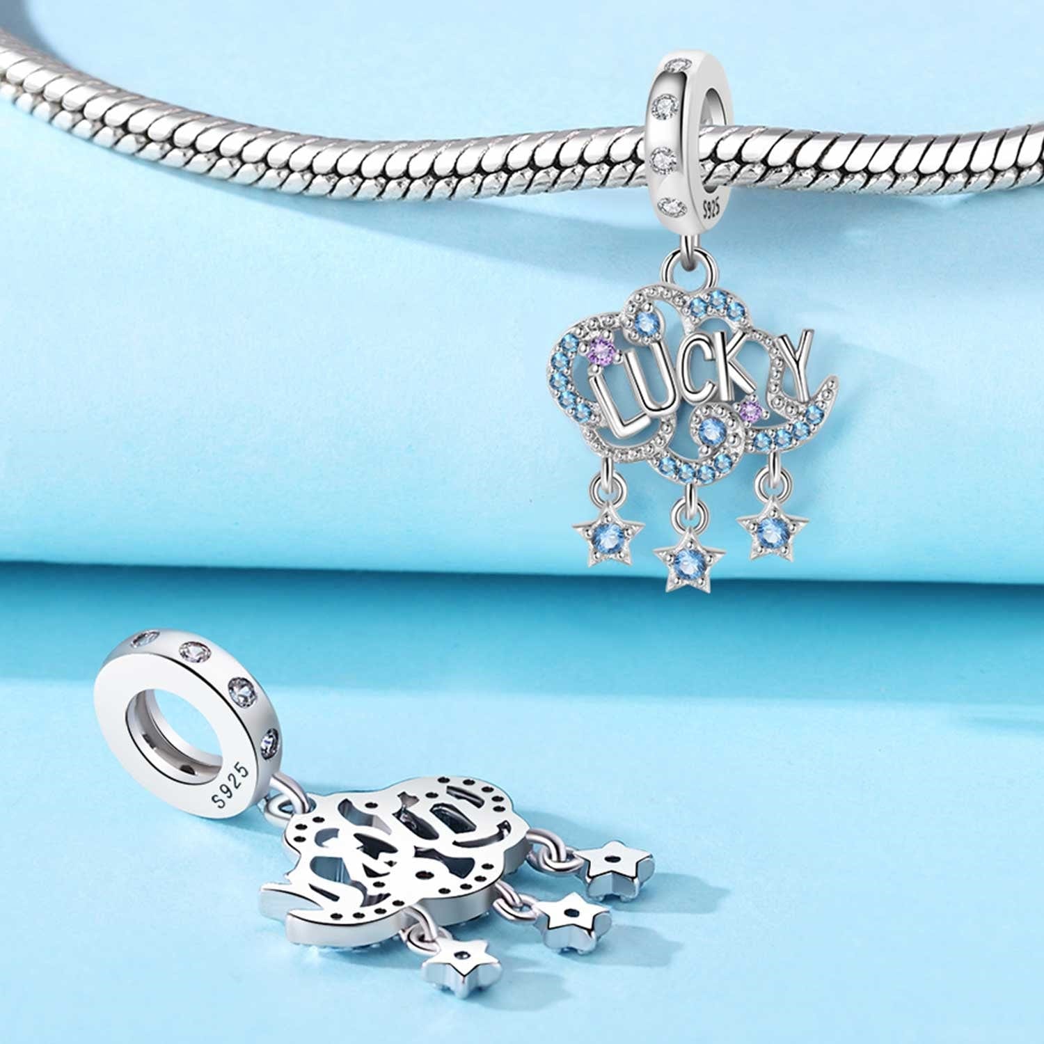 Pangama Jewelry Lucky Stars Cloud Dangle Charm