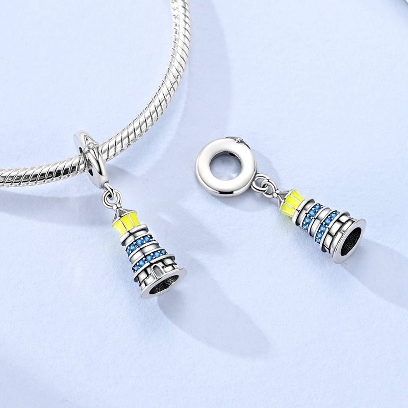 Pangama Jewelry Luminous Lighthouse Dangle Charm