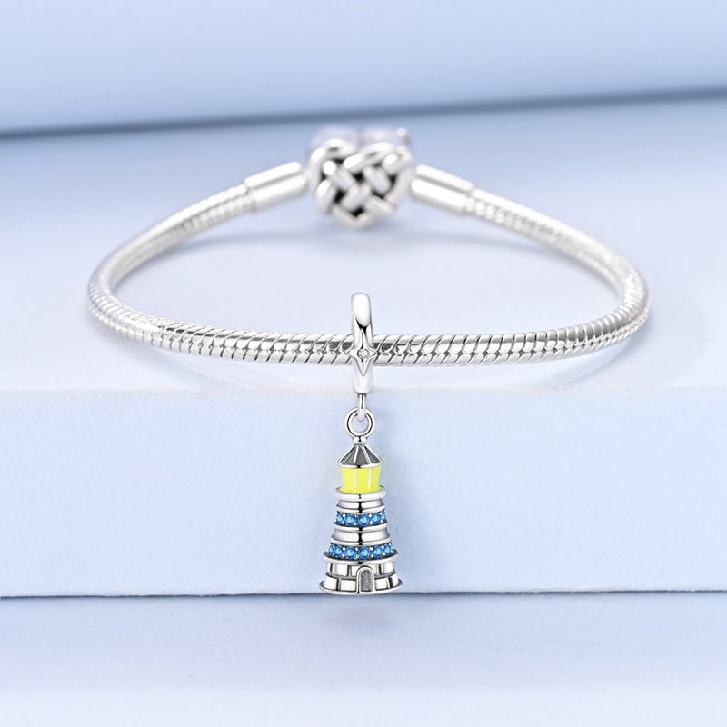 Pangama Jewelry Luminous Lighthouse Dangle Charm
