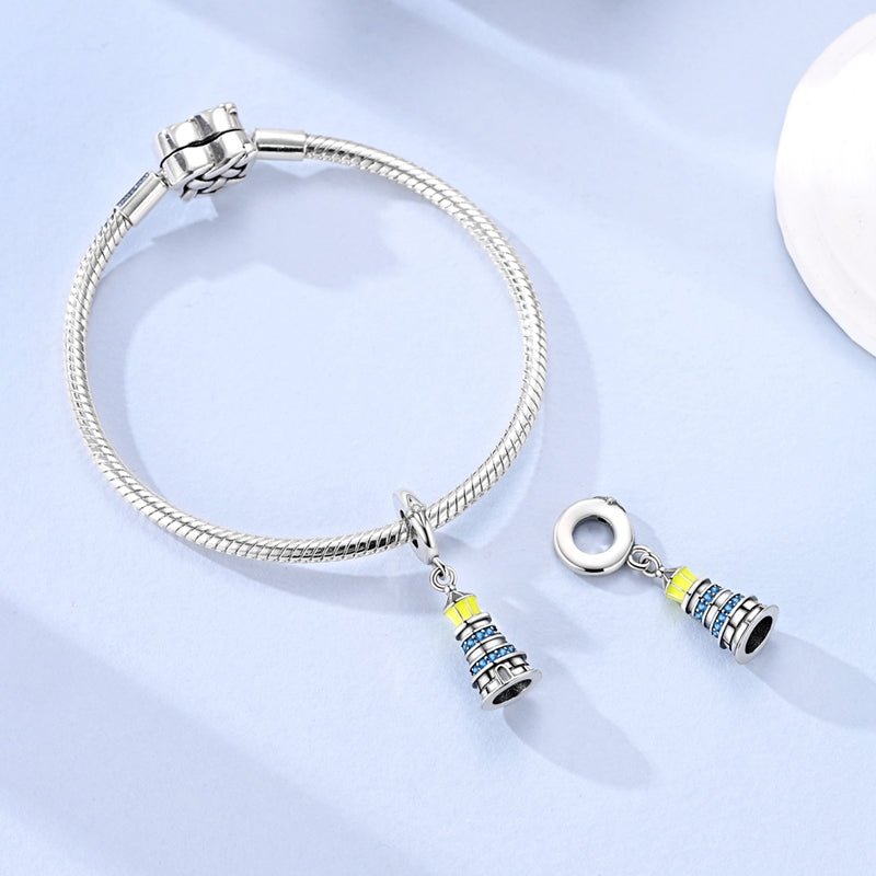 Pangama Jewelry Luminous Lighthouse Dangle Charm