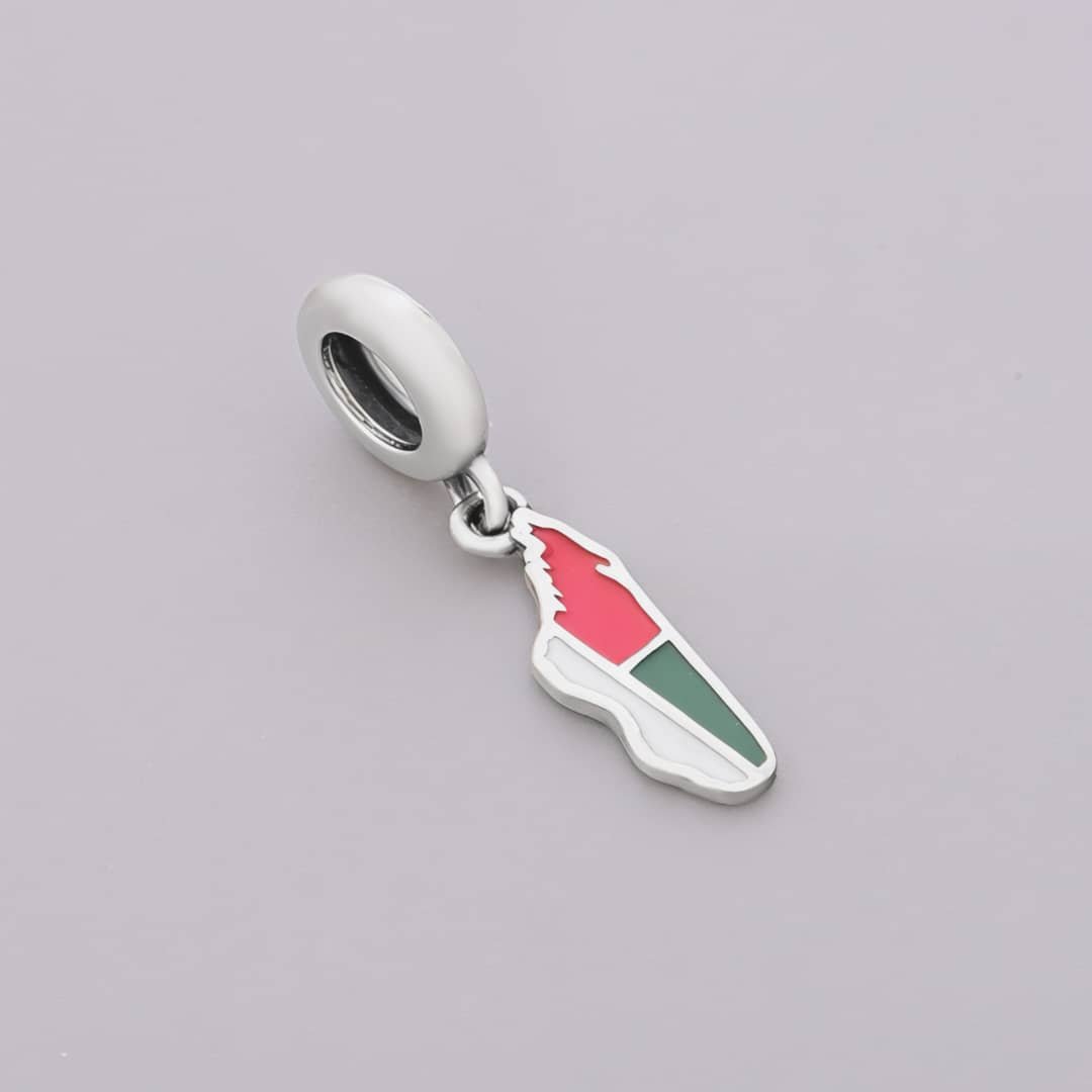 Pangama Jewelry Madagascar Map Flag Dangle Charm