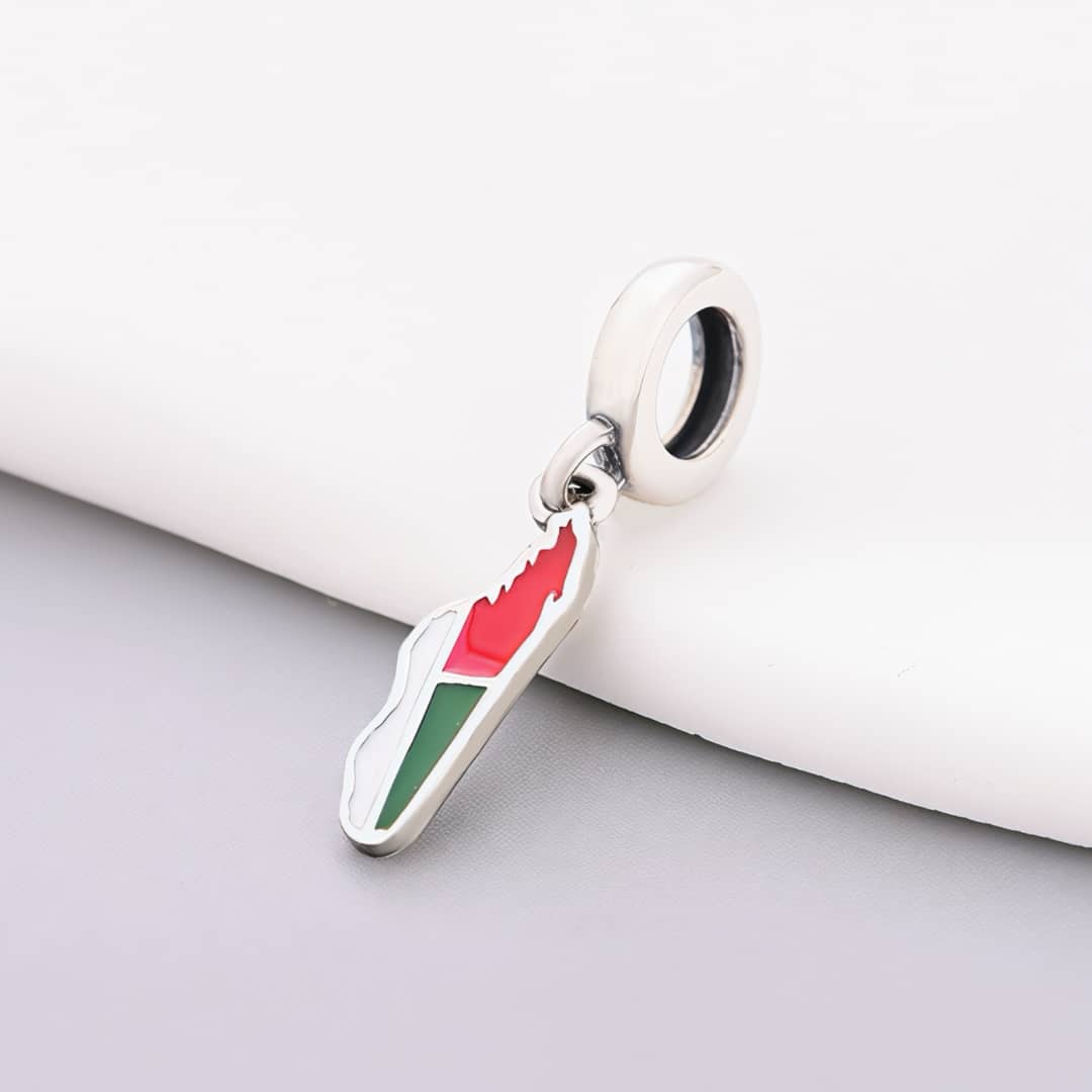 Pangama Jewelry Madagascar Map Flag Dangle Charm