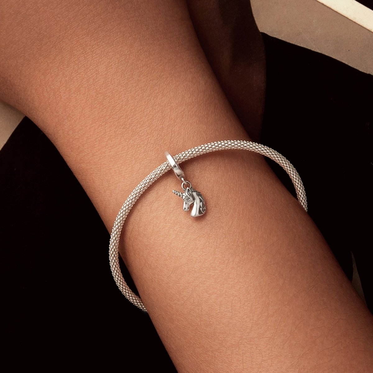 Pangama Jewelry Magical Unicorn Head Dangle Charm