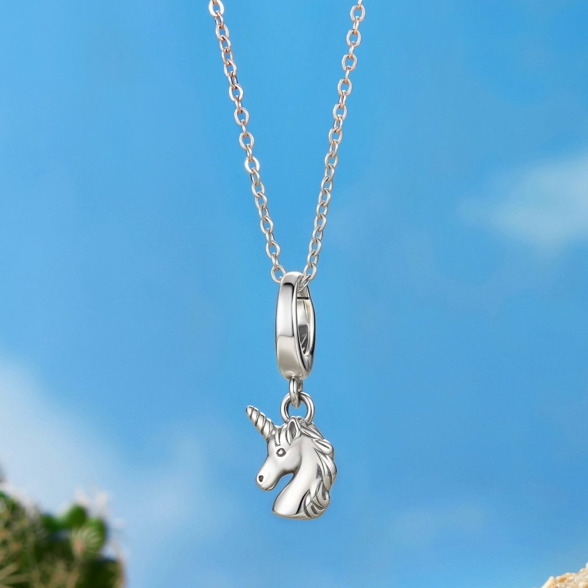 Pangama Jewelry Magical Unicorn Head Dangle Charm