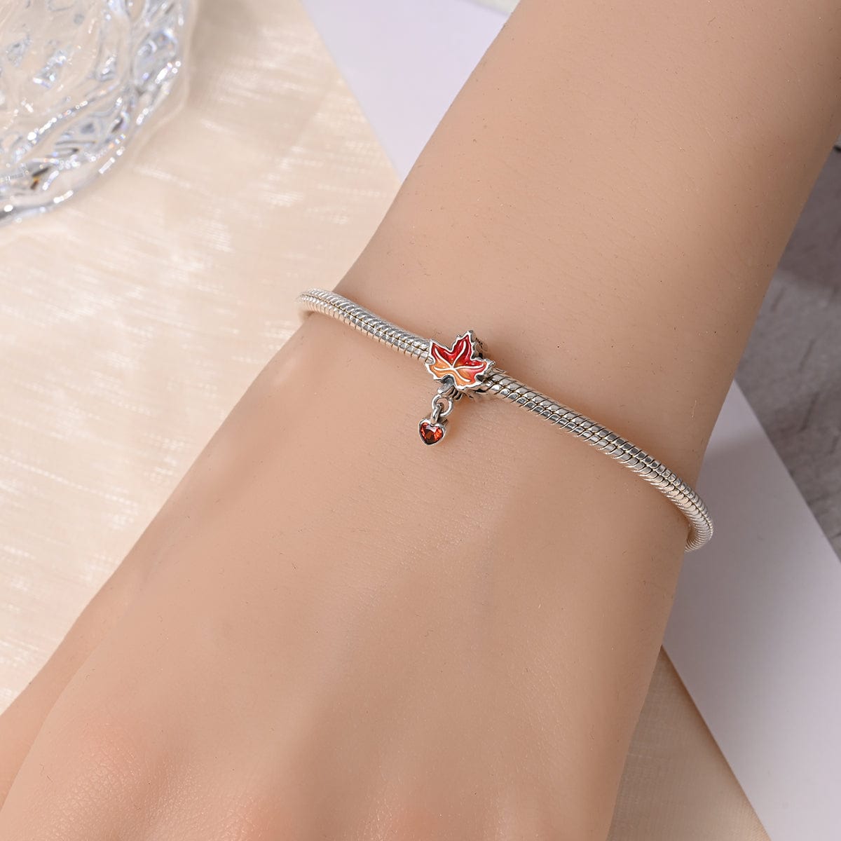 Pangama Jewelry Maple Leaf Dangle Charm