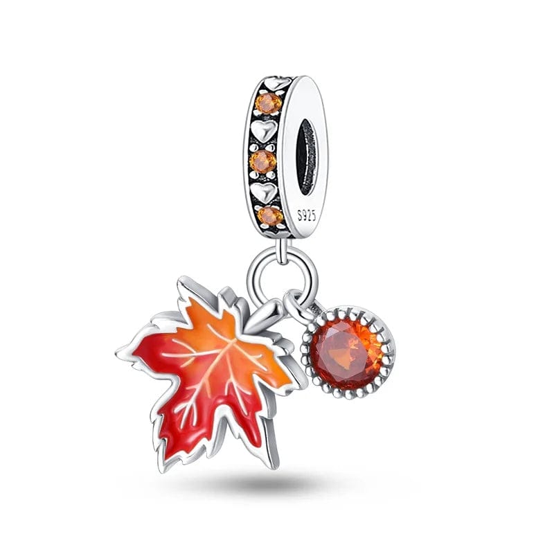 Pangama Jewelry Maple Leaf Double Dangle Charm