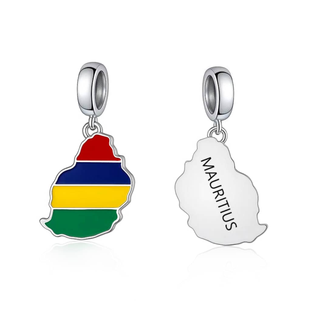 Pangama Jewelry Mauritius Island Flag Dangle Charm