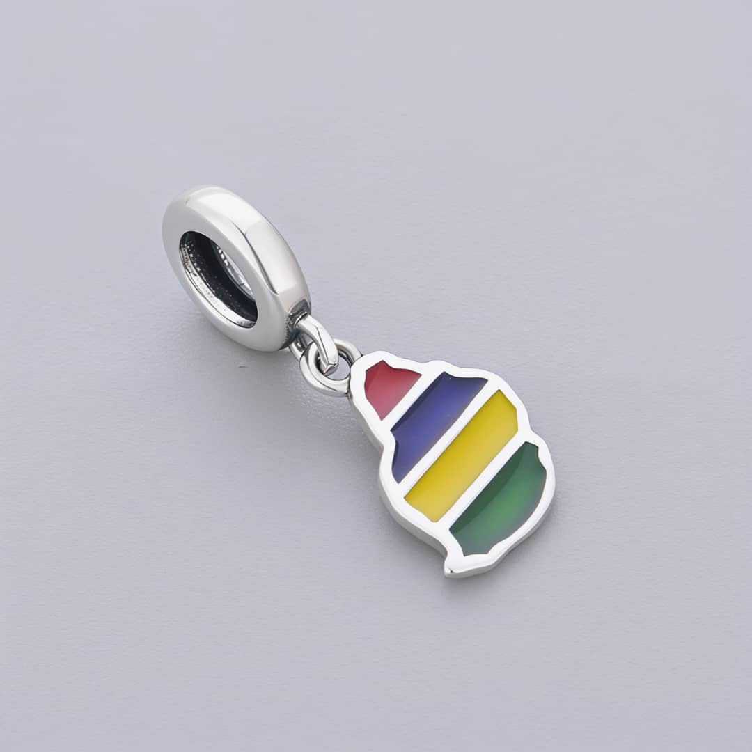 Pangama Jewelry Mauritius Island Flag Dangle Charm