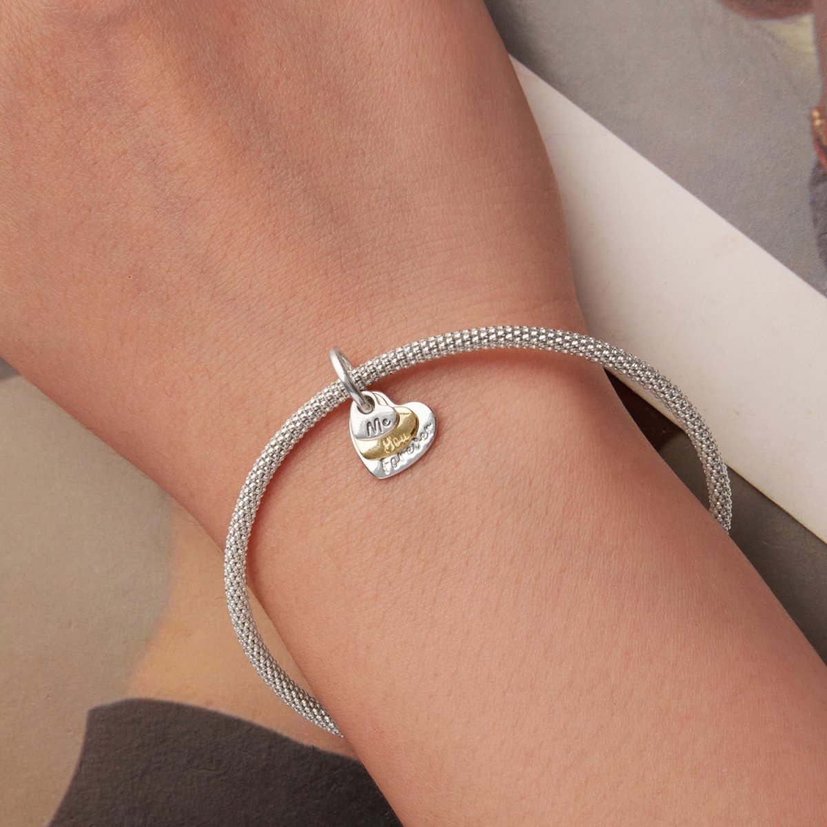 Pangama Jewelry Me & You Forever Heart Dangle Charm