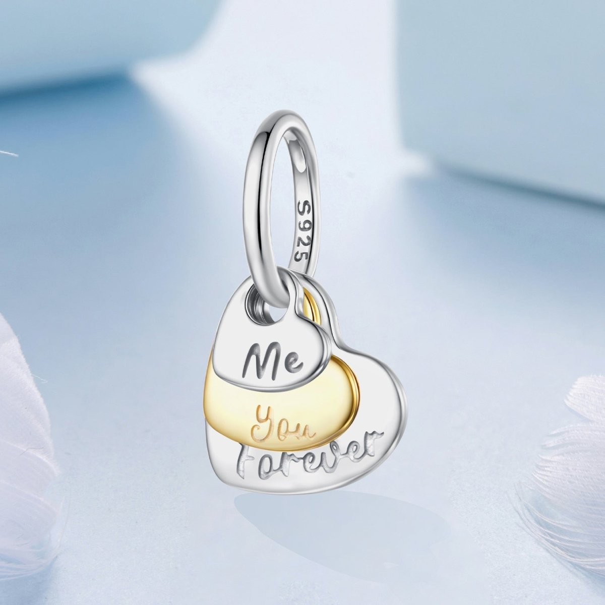 Pangama Jewelry Me & You Forever Heart Dangle Charm